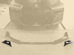 BMW i7 M70 / xDrive60 / eDrive50 G70 2023-ON &?7 Series 760i xDrive / 750e xDrive / 740i xDrive / 740i G70 2023-ON with Aftermarket Parts - AE Style Vacuumed Carbon Front Lip & side splitters?from ArmorExtend 
