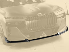 BMW i7 M70 / xDrive60 / eDrive50 G70 2023-ON &?7 Series 760i xDrive / 750e xDrive / 740i xDrive / 740i G70 2023-ON with Aftermarket Parts - AE Style Vacuumed Carbon Front Lip & side splitters?from ArmorExtend 