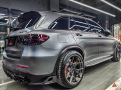 Mercedes Benz GLC43 AMG & GLC300 (with sport-package bumper, does not fit base model) W253 GLC & GLC Coupe 2020 2021 2022 2023 with Aftermarket Parts - AE Style Rear Diffuser & Canards?Carbon Fiber?from ArmorExtend