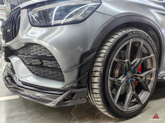 Mercedes Benz GLC43 AMG & GLC300 (with sport-package bumper, does not fit base model) W253 GLC & GLC Coupe 2020 2021 2022 2023 with Aftermarket Parts - AE Style Front Canards Pre-preg Carbon Fiber