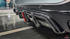 Mercedes Benz GLC43 AMG & GLC300 (with sport-package bumper, does not fit base model) W253 GLC & GLC Coupe 2020 2021 2022 2023 with Aftermarket Parts - AE Style Rear Diffuser & Canards?Carbon Fiber?from ArmorExtend