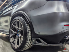 Mercedes Benz GLC43 AMG & GLC300 (with sport-package bumper, does not fit base model) W253 GLC & GLC Coupe 2020 2021 2022 2023 with Aftermarket Parts - AE Style Rear Diffuser & Canards?Carbon Fiber?from ArmorExtend