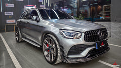Mercedes Benz GLC43 AMG & GLC300 (with sport-package bumper, does not fit base model) W253 GLC & GLC Coupe 2020 2021 2022 2023 with Aftermarket Parts - AE Style Front Canards Pre-preg Carbon Fiber