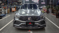 Mercedes Benz GLC43 AMG & GLC300 (with sport-package bumper, does not fit base model) W253 GLC & GLC Coupe 2020 2021 2022 2023 with Aftermarket Parts - AE Style Front Lip Pre-preg Carbon Fiber from ArmorExtend