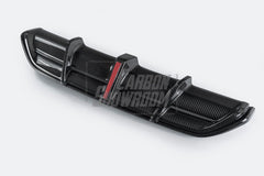 Mercedes Benz GLC43 AMG & GLC300 (with sport-package bumper, does not fit base model) W253 GLC & GLC Coupe 2020 2021 2022 2023 with Aftermarket Parts - AE Style Rear Diffuser & Canards Carbon Fiber from ArmorExtend