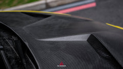 Lamborghini Huracan LP580 LP610 Evo RWD AWD Tecnica Performante 2015 2016 2017 2018 2019 2020 2021 2022 2023 2024 with Aftermarket Parts - Hood Pre-preg Carbon Fiber from ArmorExtend