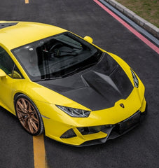 Lamborghini Huracan LP580 LP610 Evo RWD AWD Tecnica Performante 2015 2016 2017 2018 2019 2020 2021 2022 2023 2024 with Aftermarket Parts - Hood Pre-preg Carbon Fiber from ArmorExtend