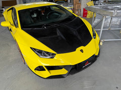 Lamborghini Huracan LP580 LP610 Evo RWD AWD Tecnica Performante 2015 2016 2017 2018 2019 2020 2021 2022 2023 2024 with Aftermarket Parts - Hood Pre-preg Carbon Fiber from ArmorExtend