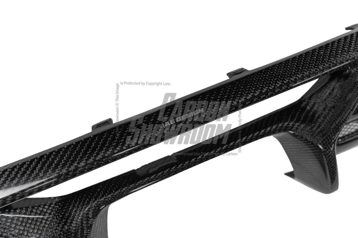 MINI Cooper JCW (John Cooper Works) F56 LCI 2022 2023 2024 with Aftermarket Parts - AE Style Rear Diffuser & Canards Carbon Fiber from ArmorExtend