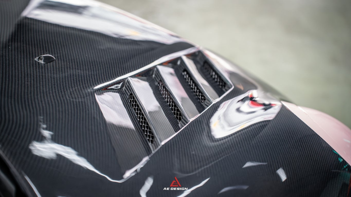 MINI Cooper JCW (John Cooper Works) F56 & Cooper (All Models) LCI 2022-ON with Aftermarket Parts - AE Style Carbon Fiber Hood from ArmorExtend