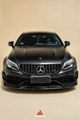 Mercedes Benz C-Class C63S C63 AMG W205 Coupe Convertible 2015 2016 2017 2018 2019 2020 2021 2022 2023 (suitable for both pre-facelift and facelift) with Aftermarket Parts - AE Front Lip Carbon Fiber from ArmorExtend