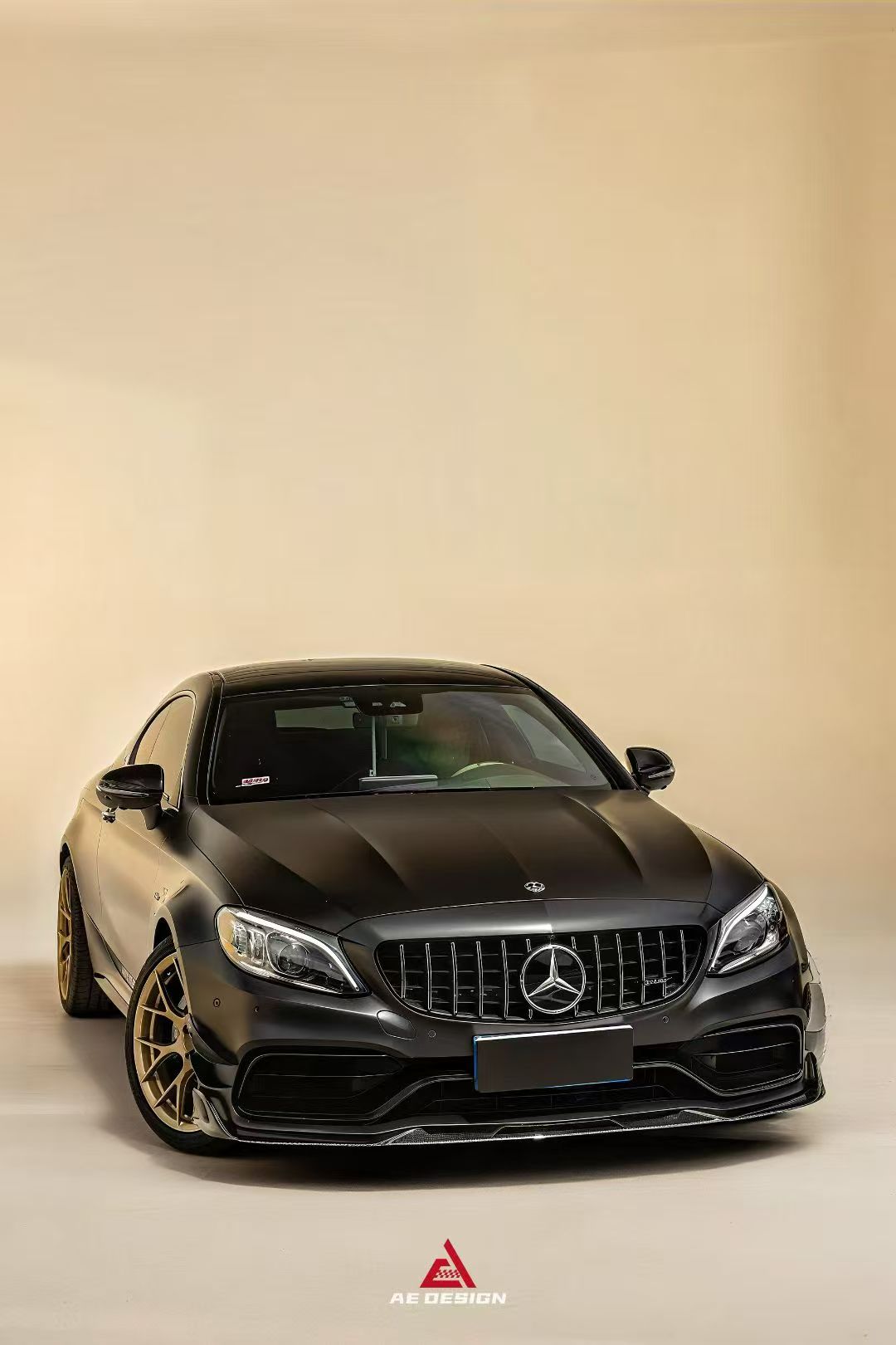 Mercedes Benz C-Class C63S C63 AMG W205 Coupe Convertible 2015 2016 2017 2018 2019 2020 2021 2022 2023 (suitable for both pre-facelift and facelift) with Aftermarket Parts - AE Front Lip Carbon Fiber from ArmorExtend