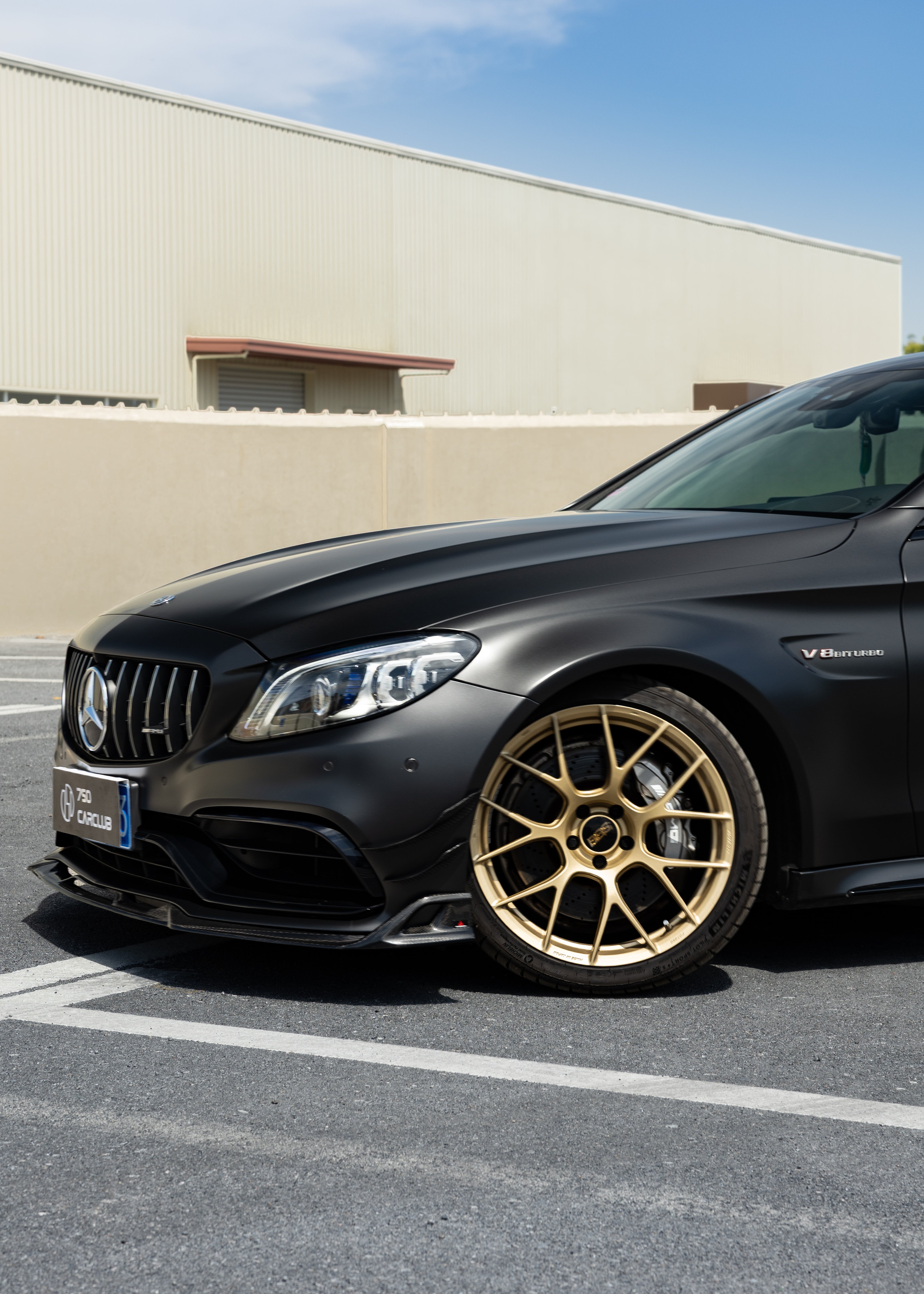 Mercedes Benz C-Class C63S C63 AMG W205 Coupe Convertible 2015 2016 2017 2018 2019 2020 2021 2022 2023 (suitable for both pre-facelift and facelift) with Aftermarket Parts - AE Front Lip Carbon Fiber from?ArmorExtend