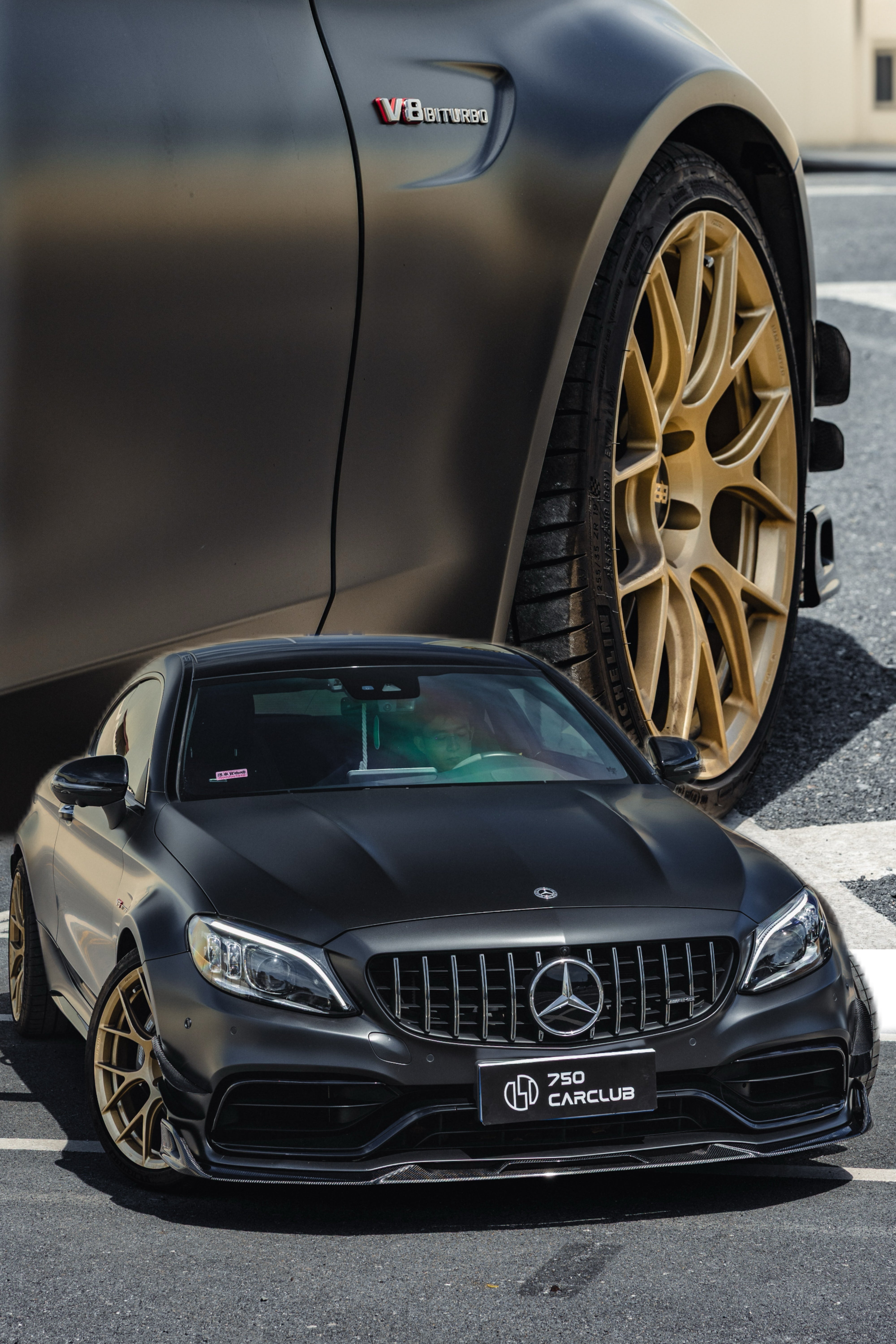 Mercedes Benz C-Class C63S C63 AMG W205 Coupe Convertible 2015 2016 2017 2018 2019 2020 2021 2022 2023 (suitable for both pre-facelift and facelift) with Aftermarket Parts - AE Front Lip Carbon Fiber from?ArmorExtend