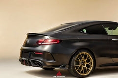 Mercedes Benz C-Class C63S C63 AMG W205 Coupe Convertible 2015 2016 2017 2018 2019 2020 2021 2022 2023 (suitable for both pre-facelift and facelift. Pre-facelift requires exhaust tips from facelifted version) & C-Class C63S C63 AMG W205 Coupe Convertible 2015 2016 2017 2018 2019 2020 2021 2022 2023 (suitable for both pre-facelift and facelift) with Aftermarket Parts - AE Rear Diffuser & Canards Carbon Fiber from ArmorExtend