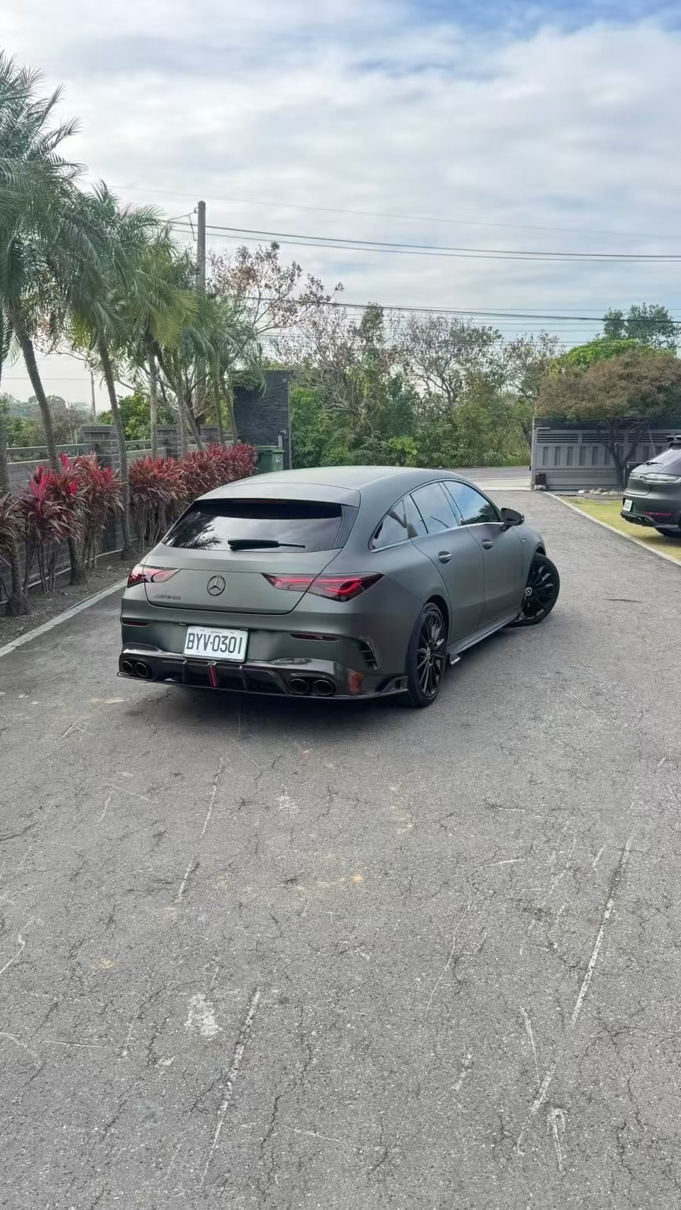 Mercedes Benz CLA45 CLA45S C118 2020 2021 2022 2023 2024 & CLA35 C118 2020 2021 2022 2023 2024 & CLA250 (With Sport Package Bumper) C118 2020 2021 2022 2023 2024 with Aftermarket Parts - AE Rear Diffuser?Carbon Fiber?from ?ArmorExtend