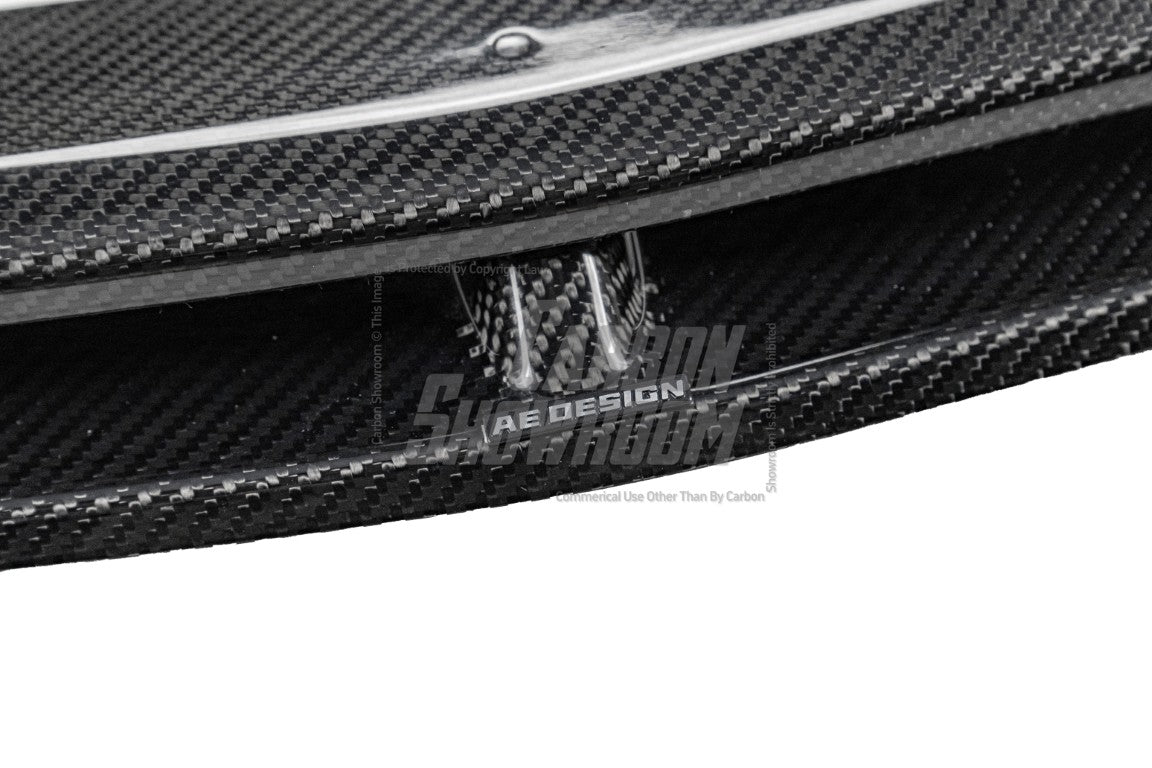 Mercedes Benz CLA45 CLA45S C118 2022 2023 2024 with Aftermarket Parts - AE Front Lip Carbon Fiber from ArmorExtend