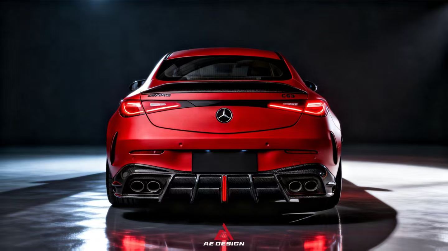 Mercedes Benz CLE-Class AMG CLE 53 C236 A236 2024-ON with Aftermarket Parts - AE Style ear Lip Spoiler Dry Pre-preg Carbon Fiber from?ArmorExtend