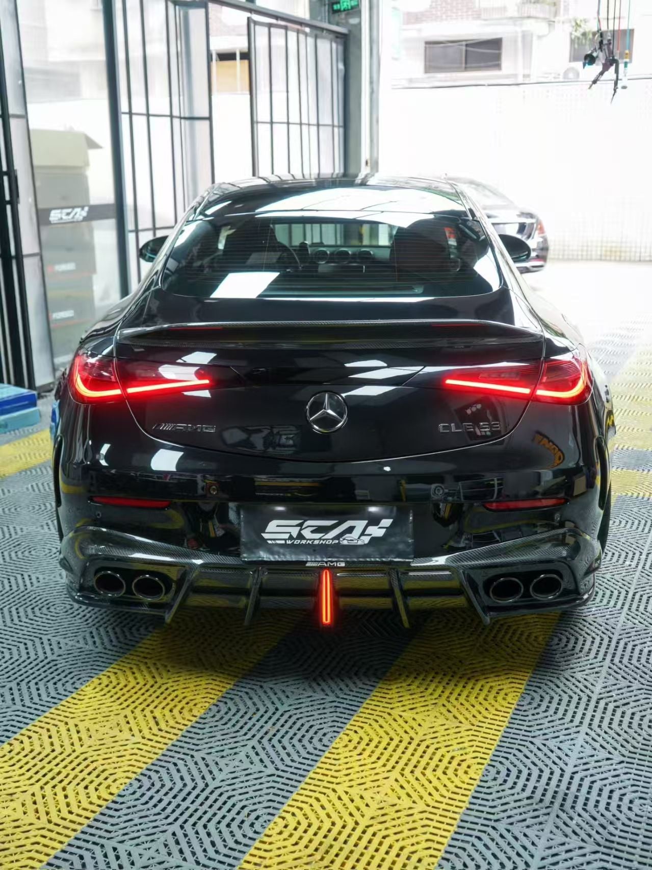 Mercedes Benz CLE-Class AMG CLE 53 C236 A236 2024-ON with Aftermarket Parts - AE Style ear Lip Spoiler Dry Pre-preg Carbon Fiber from?ArmorExtend