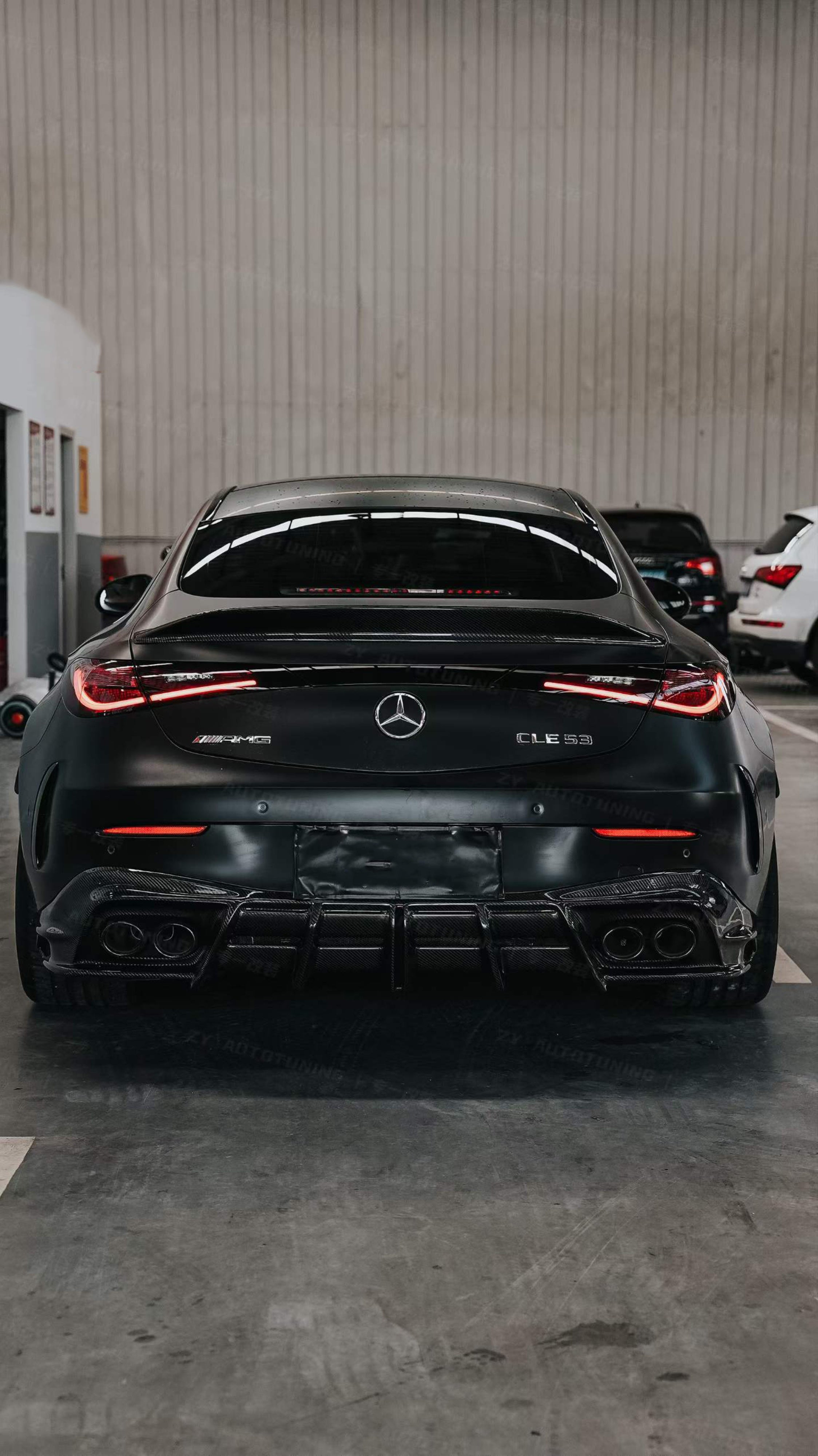 Mercedes Benz CLE-Class AMG CLE 53 C236 A236 2024-ON with Aftermarket Parts - AE Style ear Lip Spoiler Dry Pre-preg Carbon Fiber from?ArmorExtend