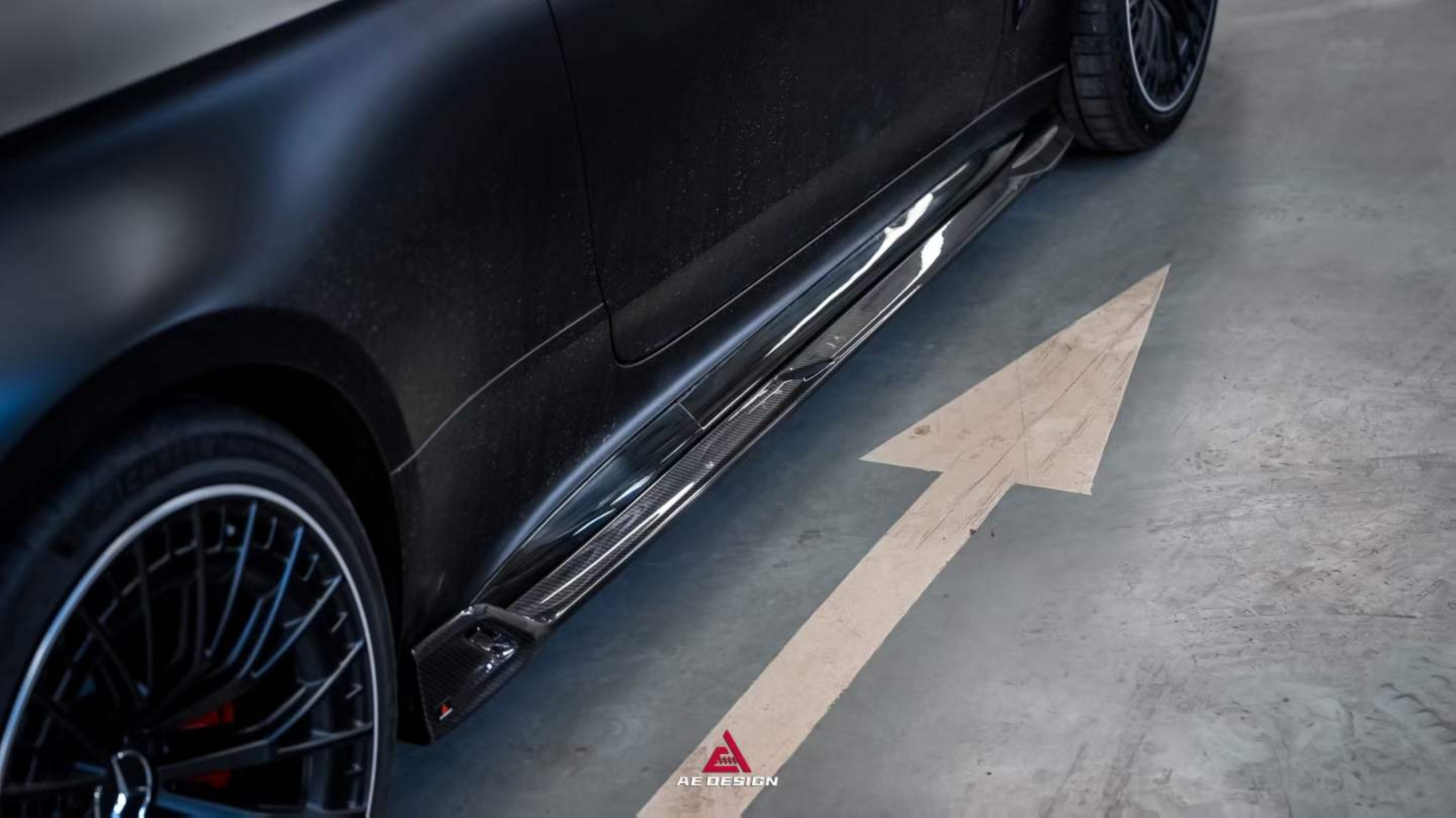 Mercedes Benz CLE-Class AMG CLE 53 C236 A236 2024-ON with Aftermarket Parts - AE StyleSide Skirts Dry Pre-preg Carbon Fiber from ArmorExtend