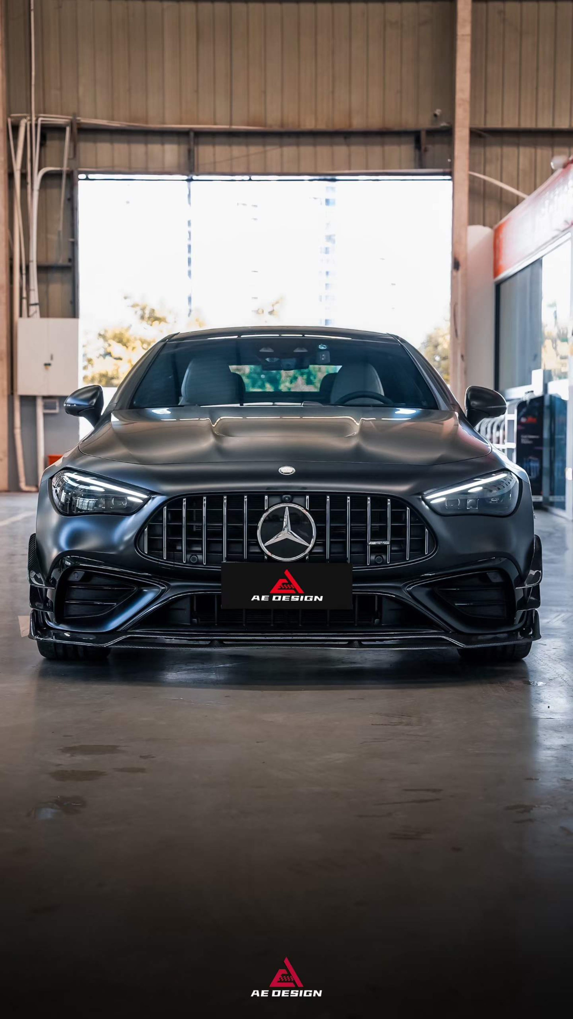 Mercedes Benz CLE-Class AMG CLE 53 C236 A236 2024-ON with Aftermarket Parts - AE Style Front Canards Dry Pre-preg Carbon Fiber from ArmorExtend
