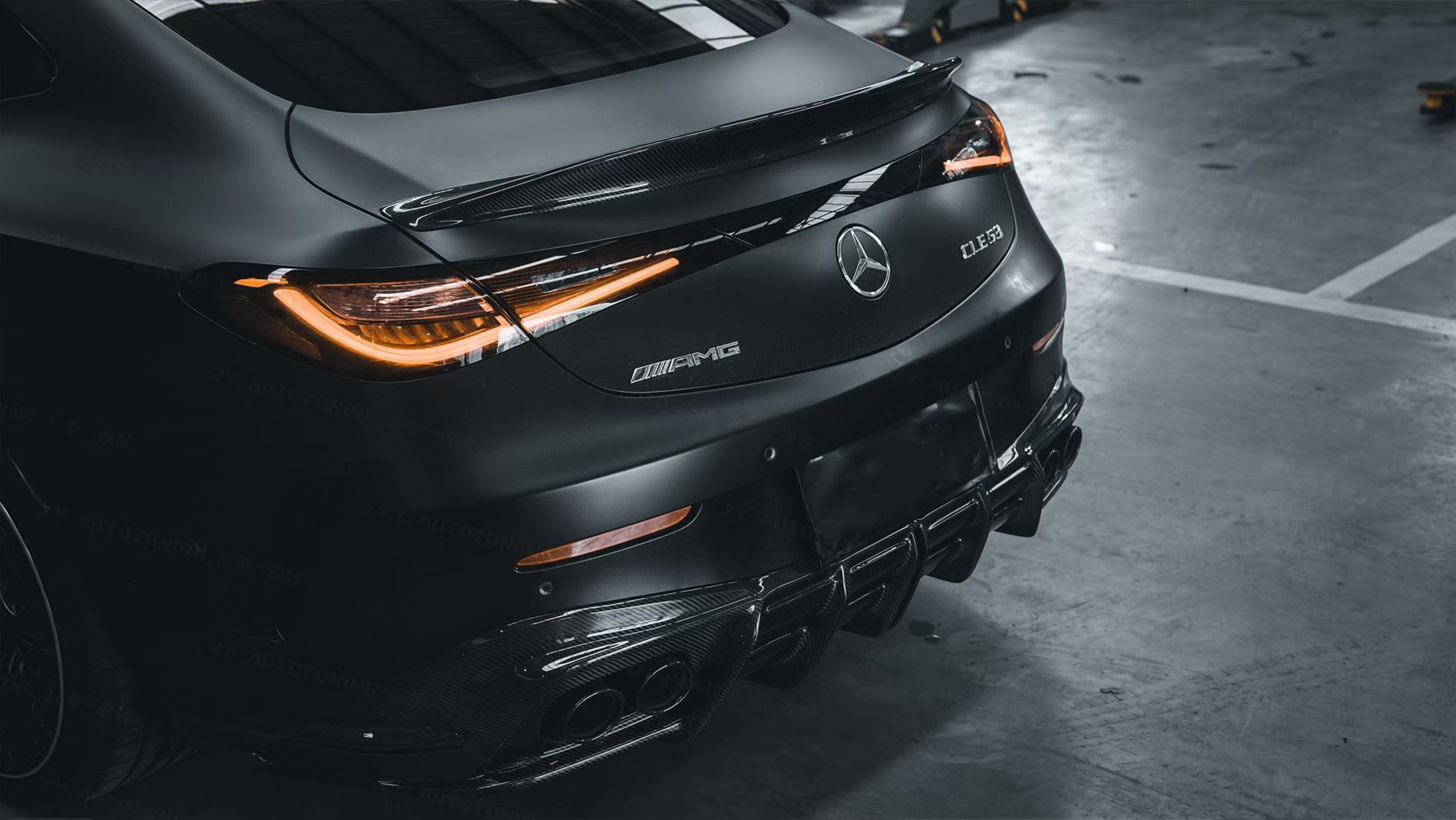 Mercedes Benz CLE-Class AMG CLE 53 C236 A236 2024-ON with Aftermarket Parts - AE Style Rear Diffuser Dry Pre-preg Carbon Fiber from ArmorExtend