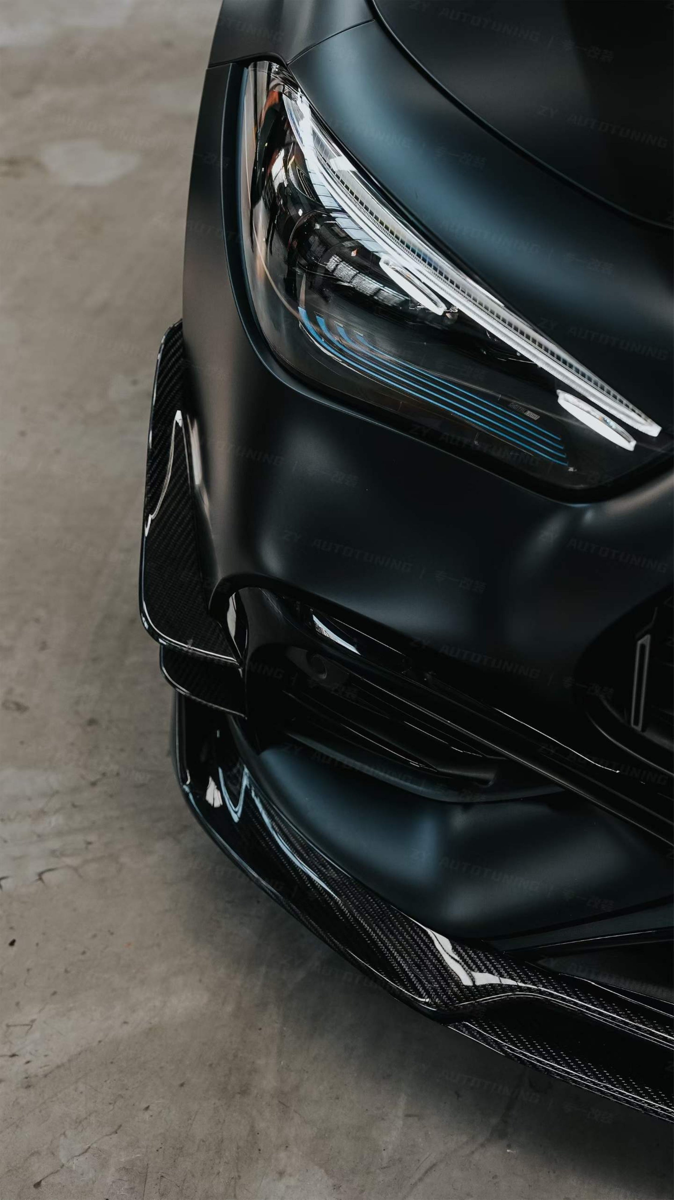 Mercedes Benz CLE-Class AMG CLE 53 C236 A236 2024-ON with Aftermarket Parts - AE Style Front Canards Dry Pre-preg Carbon Fiber from ArmorExtend