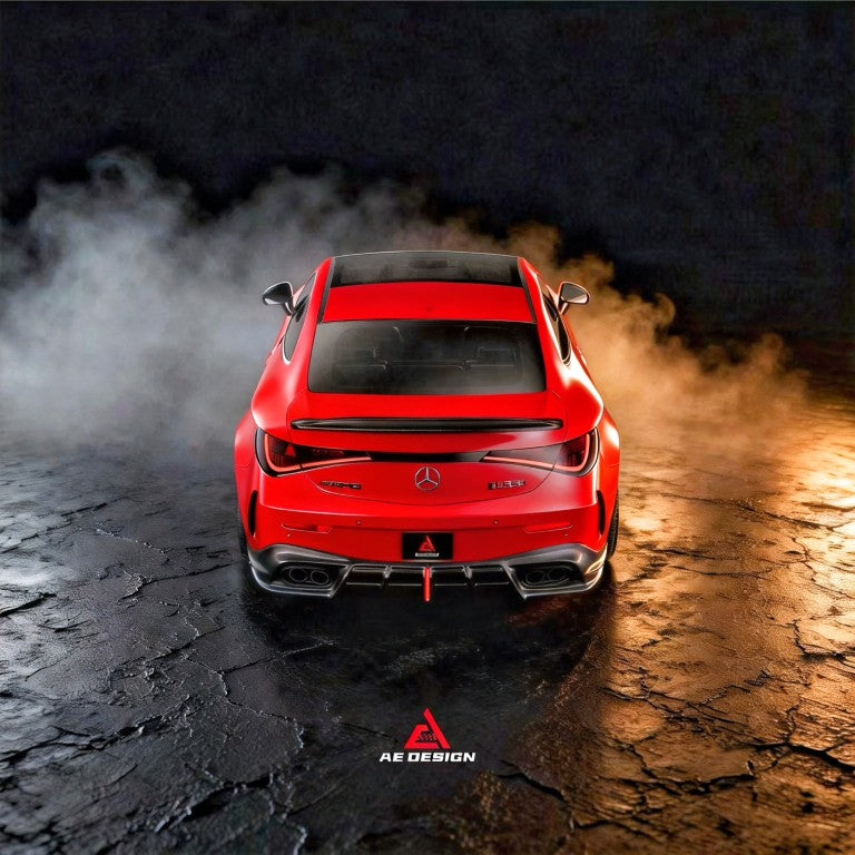 Mercedes Benz CLE-Class AMG CLE 53 C236 A236 2024-ON with Aftermarket Parts - AE Style ear Lip Spoiler Dry Pre-preg Carbon Fiber from?ArmorExtend
