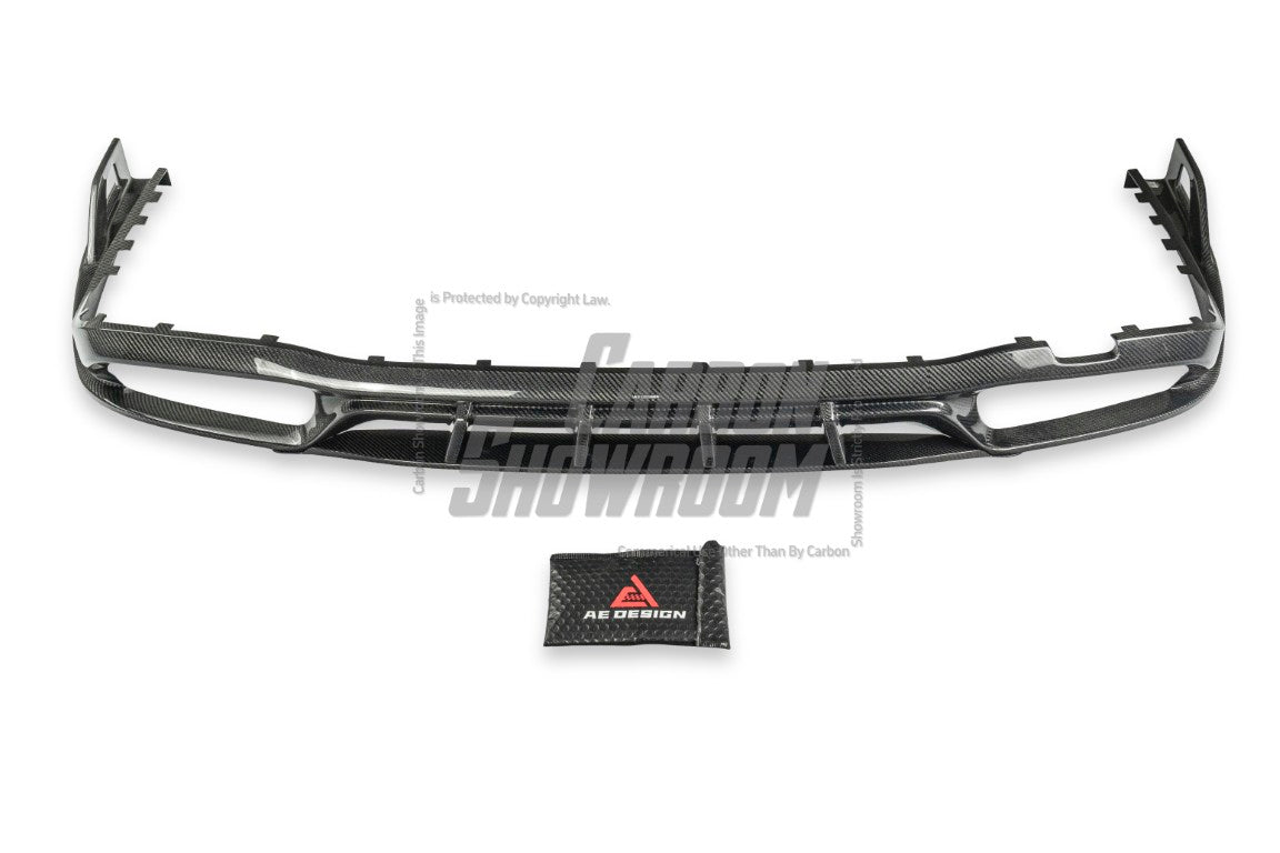 Mercedes Benz E-Class E350 E450 (with sport package bumper) W213 Facelift 2020 2021 2022 2023 2024 & E53 E63/S W213 Facelift 2020 2021 2022 2023 2024 with Aftermarket Parts - AE Rear Diffuser?Carbon Fiber?from?ArmorExtend
