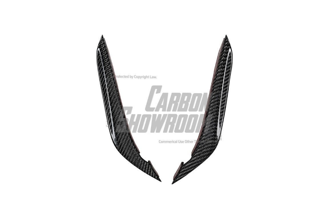 Mercedes Benz E63 E63S W213 2021 2022 2023 2024 with Aftermarket Parts - AE Front Canards Carbon Fiber from ArmorExtend