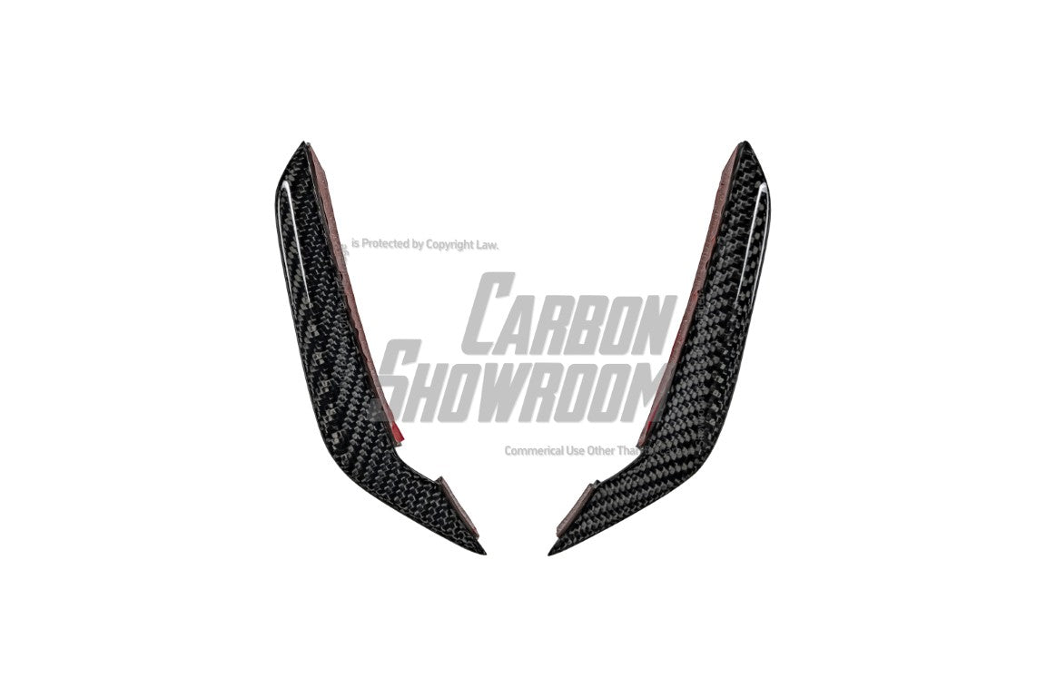Mercedes Benz E63 E63S W213 2021 2022 2023 2024 with Aftermarket Parts - AE Front Canards Carbon Fiber from ArmorExtend