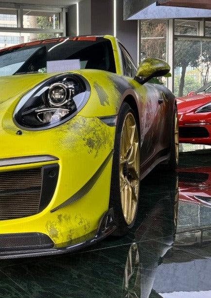 Porsche 911 991.2 Carrera GTS/4 GTS 2015 2016 2017 2018 2019 with Aftermarket Parts - AE Style Front Canards?Carbon Fiber from?ArmorExtend