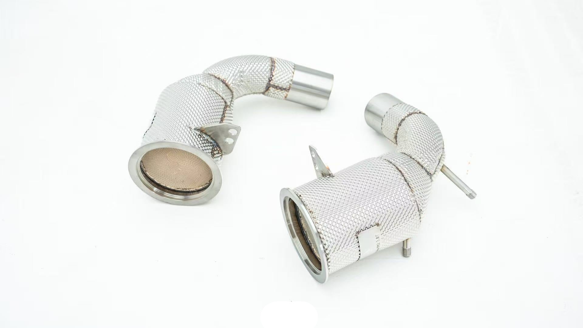 Porsche 911 992.1 Carerra Base/S/T/4/4S/GTS 2020 2021 2022 2023 2024 & 992.2 Carerra Base/S/T 2025-ON with Aftermarket Parts - 200 & 300 & 400 CELL Downpipe Stainless Steel / Titanium?from?ArmorExtend