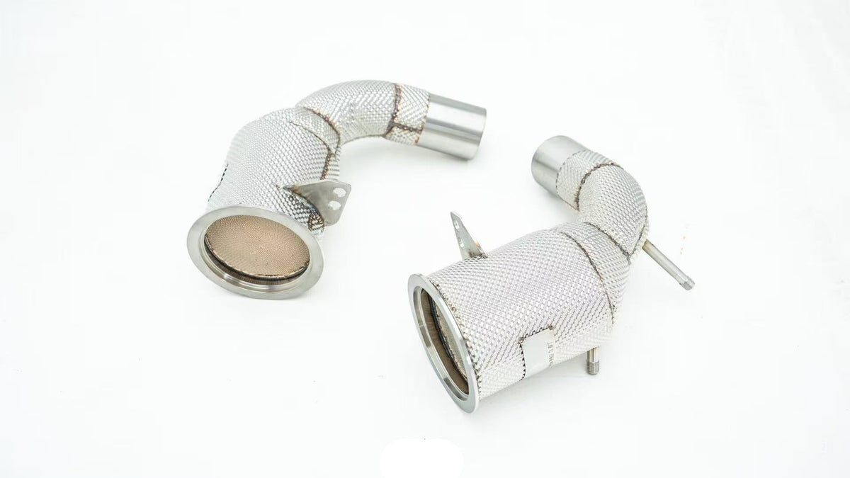 Porsche 911 992.1 Carerra Base/S/T/4/4S/GTS 2020 2021 2022 2023 2024 & 992.2 Carerra Base/S/T 2025-ON with Aftermarket Parts - 200 & 300 & 400 CELL Downpipe Stainless Steel / Titanium?from?ArmorExtend