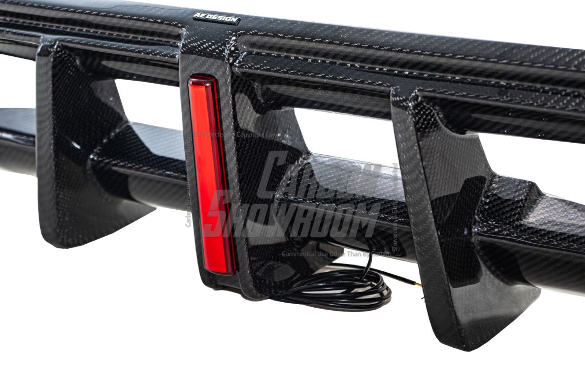 Porsche 911 992 Carrera/4/S/4S (Fits Aero Kit / Sport Package Only)2020-ON with Aftermarket Parts-ART Style Carbon Fiber Rear Diffuser  Canards from Armorextend