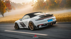 Porsche 911 992 Carrera/4/S/4S (Fits Aero Kit / Sport Package & Base Model)2020-ON with Aftermarket Parts - ART Style Rear Diffuser Replacement Pre-preg Carbon Fiber from ArmorExtend