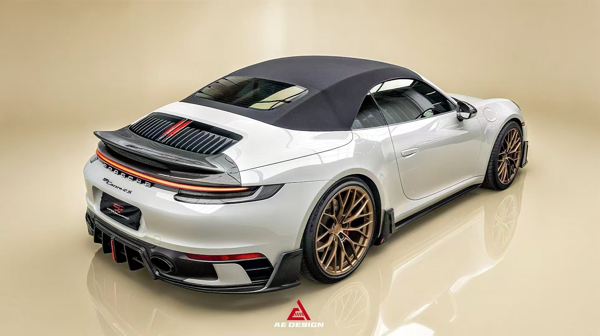 Porsche 911 992 Carrera/4/S/4S (Fits Aero Kit / Sport Package & Base Model)2020-ON with Aftermarket Parts - ART Style Rear Diffuser Replacement Pre-preg Carbon Fiber from ArmorExtend