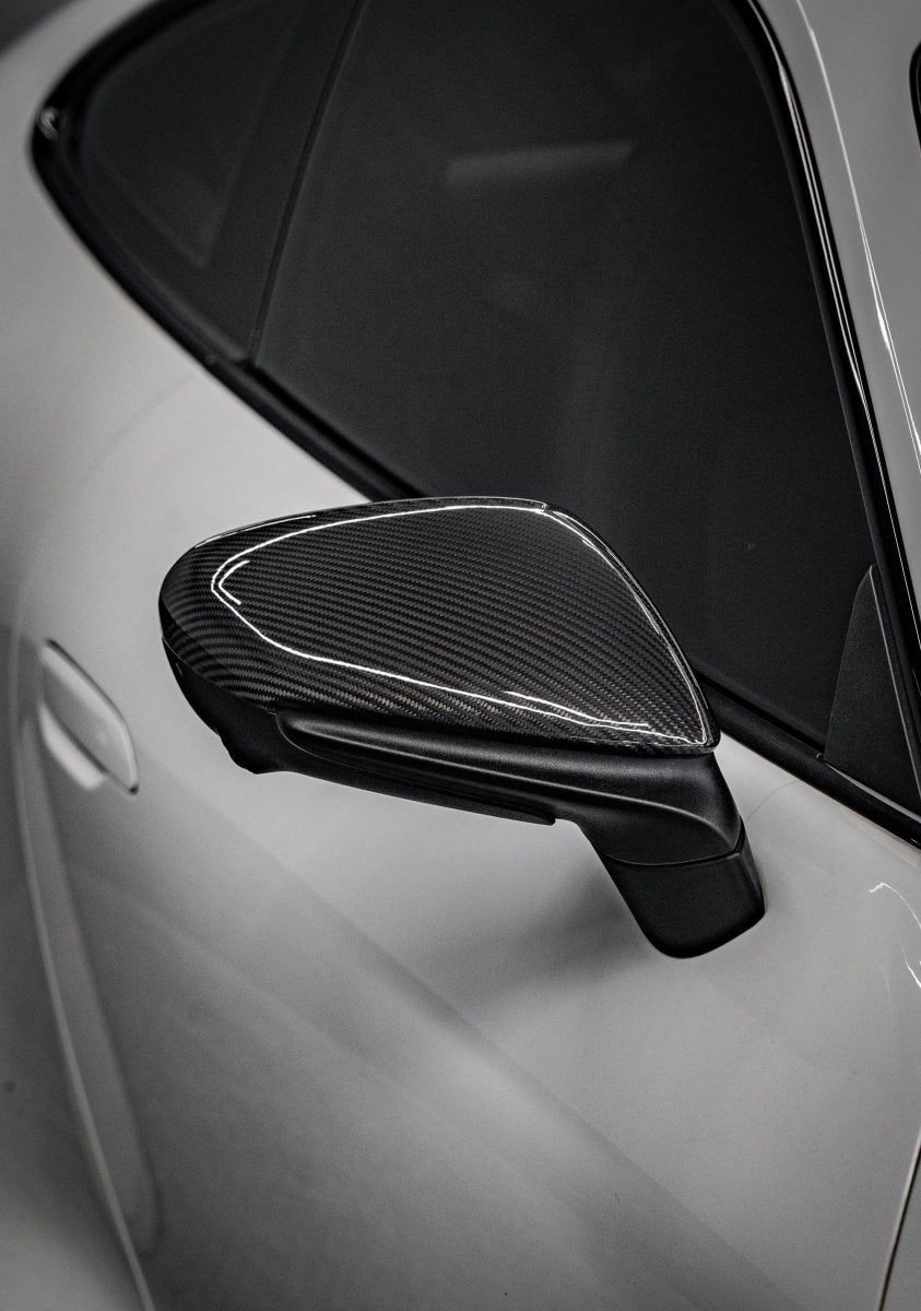 Porsche 911 992.1 Carrera Base/S/T/4/4S/Targa 4/ Targa 4S/GTS/Turbo/Turbo S/GT3/GT3RS 2020-2024 & 911 992.2 Carerra Base/S/T/4/4S/Targa 4/ Targa 4S/GTS/Turbo/Turbo S/GT3/GT3RS 2025-ON & Taycan 9J1 Sedan/Cross Turismo RWD/4S/GTS/Turbo/Turbo S 2020-ON - OEM Style Mirror Cap Dry Pre-preg?Carbon Fiber from?ArmorExtend