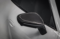 Porsche 911 992.1 Carrera Base/S/T/4/4S/Targa 4/ Targa 4S/GTS/Turbo/Turbo S/GT3/GT3RS 2020-2024 & 911 992.2 Carerra Base/S/T/4/4S/Targa 4/ Targa 4S/GTS/Turbo/Turbo S/GT3/GT3RS 2025-ON & Taycan 9J1 Sedan/Cross Turismo RWD/4S/GTS/Turbo/Turbo S 2020-ON - OEM Style Mirror Cap Dry Pre-preg?Carbon Fiber from?ArmorExtend