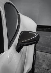 Porsche 911 992.1 Carrera Base/S/T/4/4S/Targa 4/ Targa 4S/GTS/Turbo/Turbo S/GT3/GT3RS 2020-2024 & 911 992.2 Carerra Base/S/T/4/4S/Targa 4/ Targa 4S/GTS/Turbo/Turbo S/GT3/GT3RS 2025-ON & Taycan 9J1 Sedan/Cross Turismo RWD/4S/GTS/Turbo/Turbo S 2020-ON - OEM Style Mirror Cap Dry Pre-preg?Carbon Fiber from?ArmorExtend