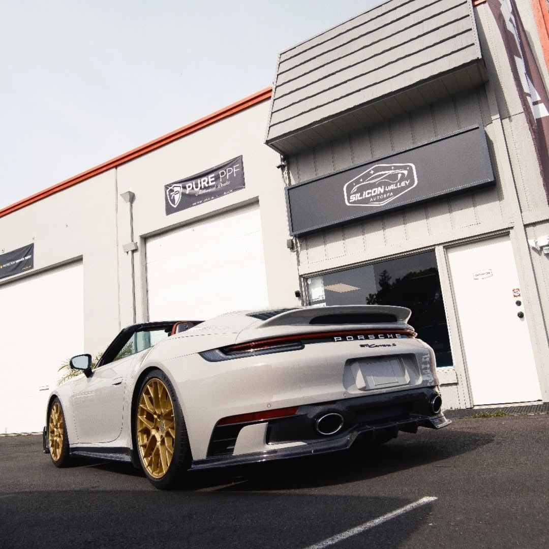 Porsche 911 992 Carrera/4/S/4S 2020-ON with Aftermarket Parts-ART Style Carbon Fiber Rear Diffuser Replacement - Armorextend