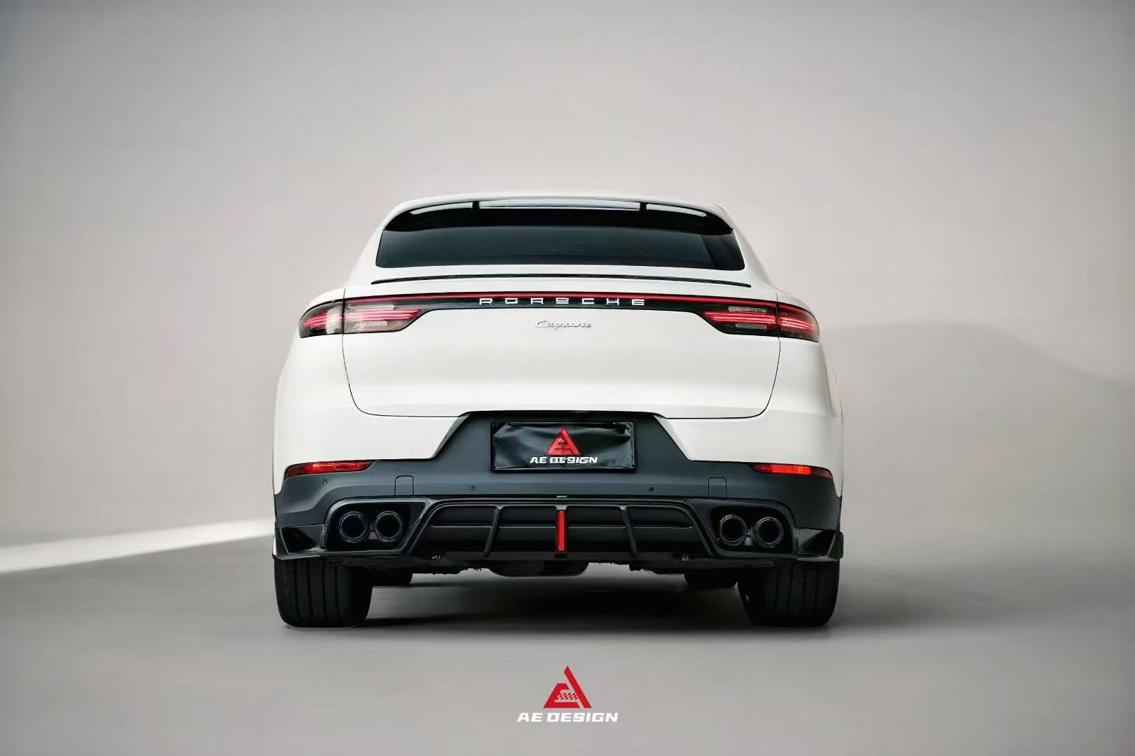 Porsche Cayenne Coupe 9Y0 9Y0.1 9Y0.2 9Y3 9Y3.1 9Y3.2 Base/S/Turbo/E-Hybrid 2019-ON with Aftermarket Parts - AE Rear Diffuser & Rear Canards Pre-preg Carbon Fiber from ArmorExtend