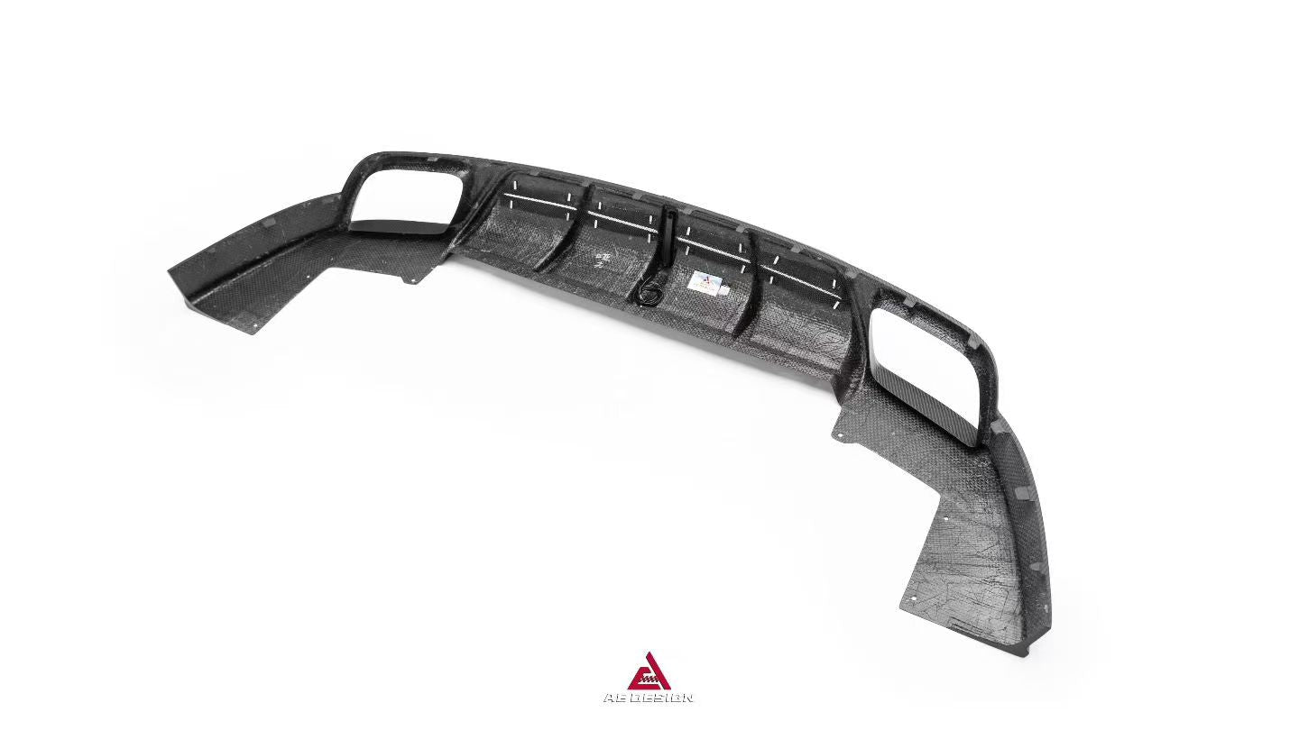 Porsche Cayenne Coupe 9Y0 9Y0.1 9Y0.2 9Y3 9Y3.1 9Y3.2 Base/S/Turbo/E-Hybrid 2019-ON with Aftermarket Parts - AE Rear Diffuser & Rear Canards Pre-preg Carbon Fiber from ArmorExtend