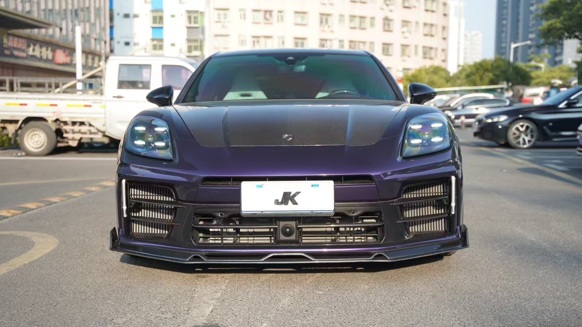 Porsche Panamera 976 Base 4 4S E-Hybird 2024-ON with Aftermarket Parts - AE Desgin ART Front Lip?Carbon Fiber from ArmorExtend