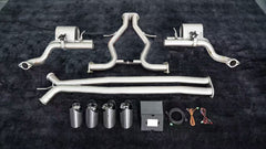 Porsche Panamera 976 E-Hybird 2024-ON with Aftermarket Parts - Catback Exhaust Quadtips with Valve Stainless Steel / Titanium from?ArmorExtend