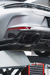 Porsche Panamera 976 Base 4 4S E-Hybird GTS Turbo 2024-ON with Aftermarket Parts - AE Desgin ART Rear Diffuser Carbon Fiber?from ArmorExtend 