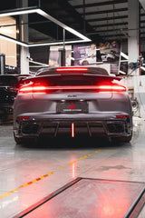 Porsche Panamera 976 Base 4 4S E-Hybird GTS Turbo 2024-ON with Aftermarket Parts - AE Desgin ART Rear Diffuser Carbon Fiber?from ArmorExtend 