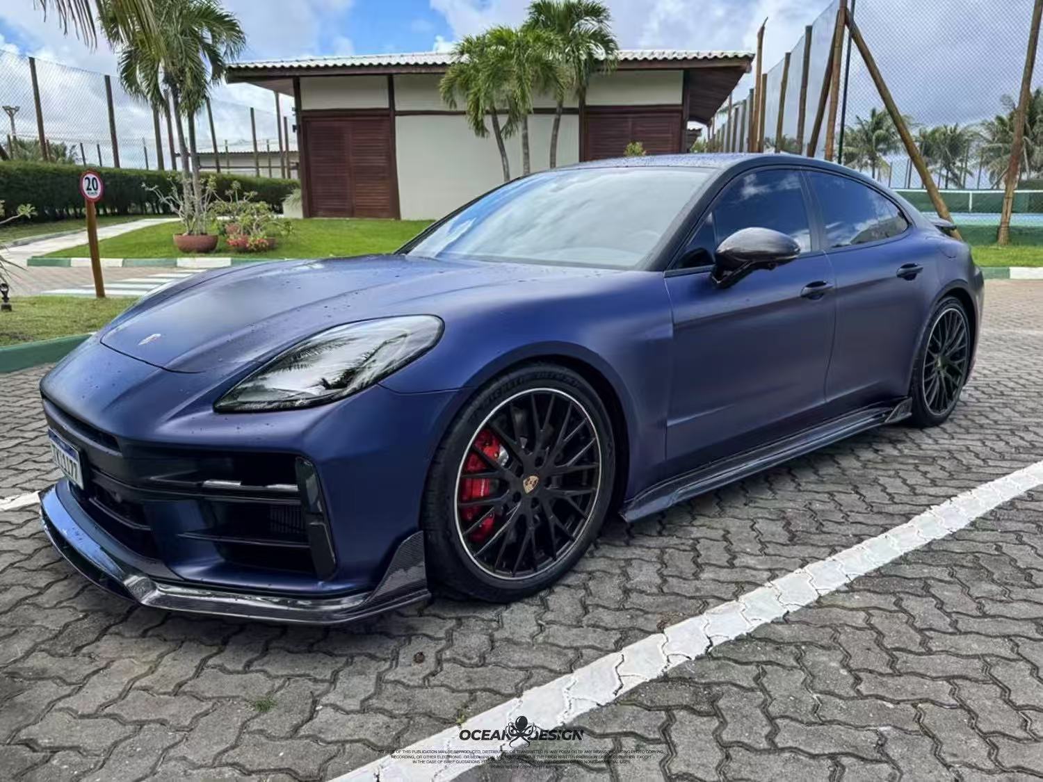 Porsche Panamera 976 Base 4 4S E-Hybird GTS Turbo 2024-ON with Aftermarket Parts - AE Desgin ART Side Skirts Carbon Fiber?from ArmorExtend