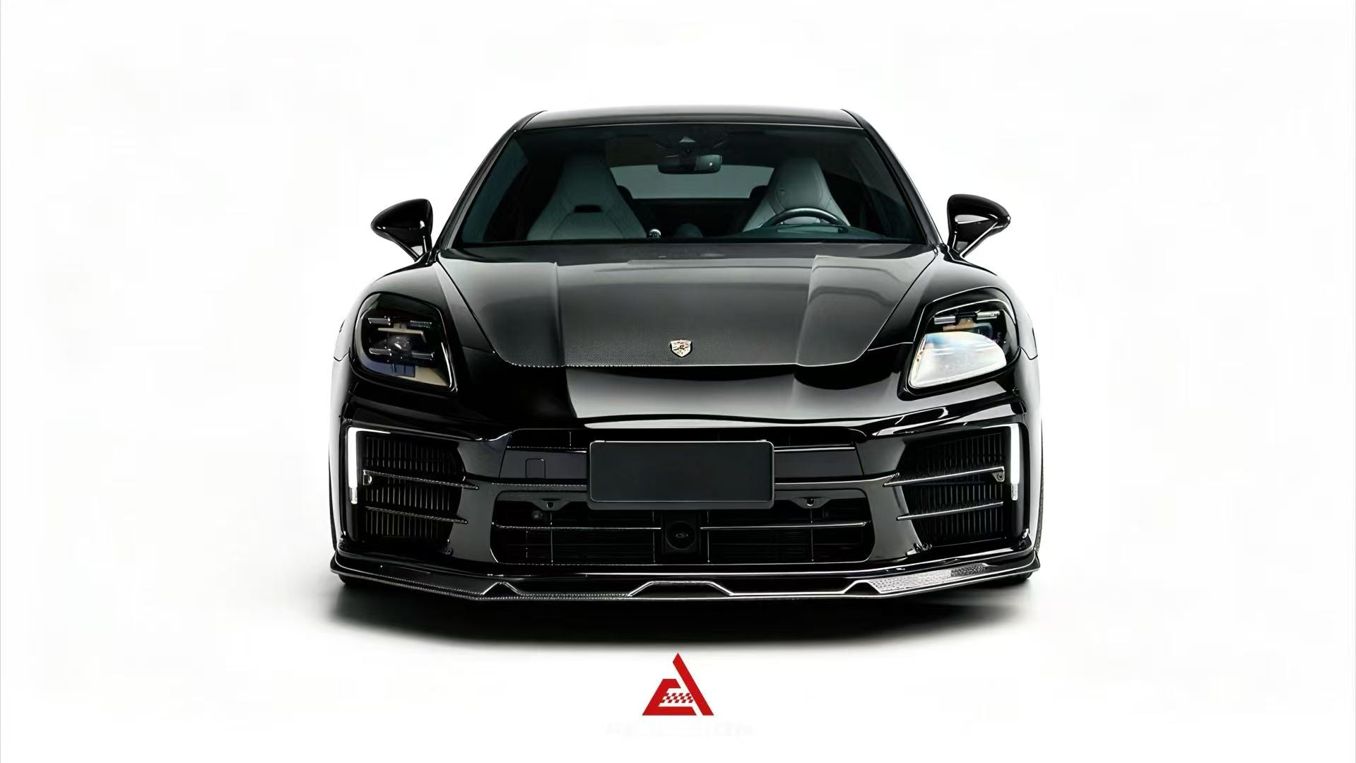 Porsche Panamera 976 Base 4 4S E-Hybird 2024-ON with Aftermarket Parts - AE Desgin ART Front Lip Dry Pre-preg Carbon Fiber from ArmorExtend